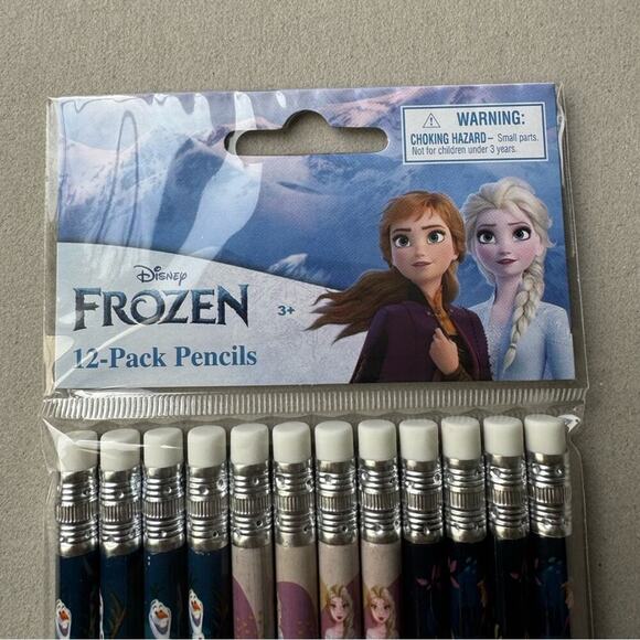Frozen Disney Elsa Ana Olaf & Sven 12 Pack Pencils NEW - Picture 2 of 4